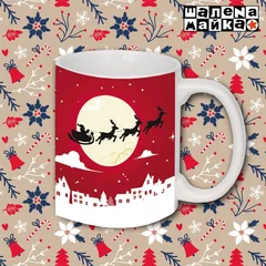 Санта на оленях